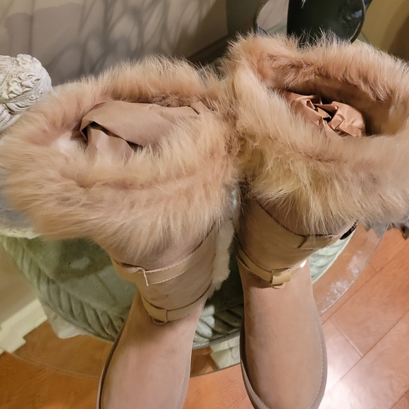 Australia Luxe Collective Tsar Tall Sheepskin Boots in Sand size 9 #415 - Picture 16 of 17